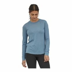 Coupon 🧨 Patagonia L/S Cap Cool Merino 👚 Shirt - T-shirt femme 🧨 -Giro-shop patagonia l s cap cool merino shirt t shirt femme light plume grey