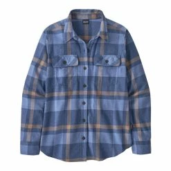 Vente flash ✔️ Patagonia L/S Organic Cotton MW Fjord Flannel 👕 Shirt - Chemise femme 🎁 -Giro-shop patagonia l s organic cotton mw fjord flannel shirt chemise femme comstock current blue