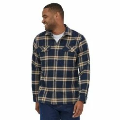 Sortie 🌟 Patagonia L/S Organic Cotton MW Fjord Flannel 👕 Shirt - Chemise homme 🥰 -Giro-shop patagonia l s organic cotton mw fjord flannel shirt chemise homme north line new navy