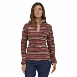 Meilleure vente 🤩 Patagonia Micro D Snap-T P/O - Polaire femme 🔥 -Giro-shop patagonia micro d snap t p o polaire femme diamond stripe sisu brown