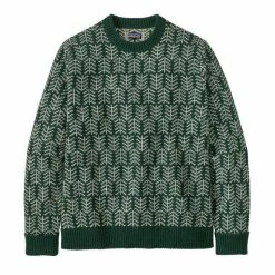 Remise 🌟 Patagonia Recycled Wool Sweater - Sweatshirt homme 🧨 -Giro-shop patagonia recycled wool sweater sweatshirt homme pine knit northern green