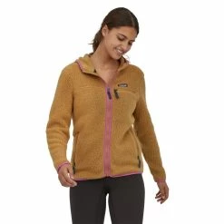 Giro-shop -Giro-shop patagonia retro pile hoody polaire a capuche femme nest brown w amaranth pink 1